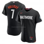 Camiseta Beisbol Hombre Baltimore Orioles Jackson Holliday City Connect Autentico Negro