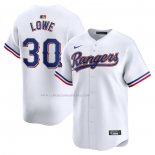 Camiseta Beisbol Hombre Texas Rangers Nathaniel Lowe 2024 Oro Collection Limited Blanco