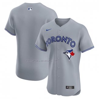 Camiseta Beisbol Hombre Toronto Blue Jays Road Elite Gris