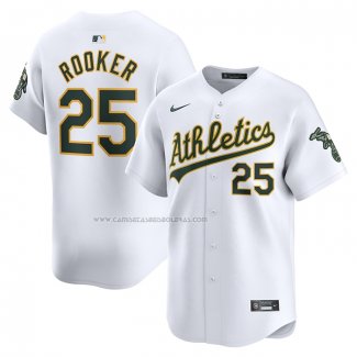 Camiseta Beisbol Hombre Oakland Athletics Brent Rooker Primera Limited Blanco