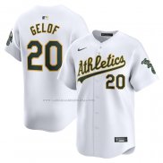 Camiseta Beisbol Hombre Oakland Athletics Zack Gelof Primera Limited Blanco