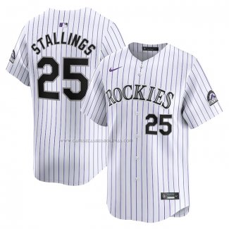 Camiseta Beisbol Hombre Colorado Rockies Jacob Stallings Primera Limited Blanco