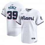 Camiseta Beisbol Hombre Miami Marlins Eury Perez Primera Limited Blanco