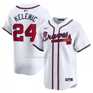 Camiseta Beisbol Hombre Atlanta Braves Jarred Kelenic Primera Limited Blanco