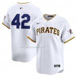 Camiseta Beisbol Hombre Pittsburgh Pirates 2024 Jackie Robinson Day Primera Limited Blanco