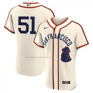 Camiseta Beisbol Hombre San Francisco Giants Jung Hoo Lee 2024 Rickwood Classic Autentico Crema