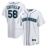 Camiseta Beisbol Hombre Seattle Mariners Luis Castillo Primera Replica Blanco