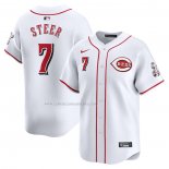 Camiseta Beisbol Hombre Cincinnati Reds Spencer Steer Primera Limited Blanco