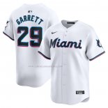 Camiseta Beisbol Hombre Miami Marlins Braxton Garrett Primera Limited Blanco
