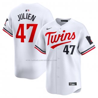 Camiseta Beisbol Hombre Minnesota Twins Edouard Julien Primera Limited Blanco