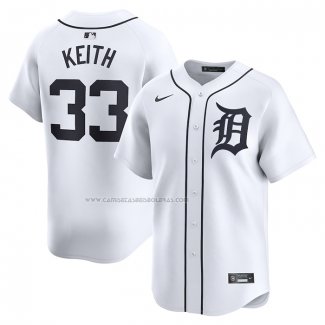 Camiseta Beisbol Hombre Detroit Tigers Colt Keith Primera Limited Blanco