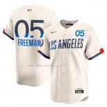 Camiseta Beisbol Hombre Los Angeles Dodgers Freddie Freeman 2024 City Connect Limited Crema