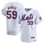 Camiseta Beisbol Hombre New York Mets Sean Manaea Primera Limited Blanco