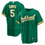 Camiseta Beisbol Hombre Oakland Athletics JD Davis Alterno Replica Verde
