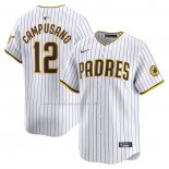 Camiseta Beisbol Hombre San Diego Padres Luis Campusano Primera Limited Blanco