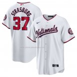Camiseta Beisbol Hombre Washington Nationals Stephen Strasburg Primera Replica Blanco