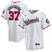 Camiseta Beisbol Hombre Washington Nationals Stephen Strasburg Primera Replica Blanco