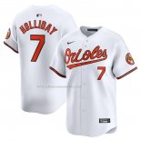 Camiseta Beisbol Hombre Baltimore Orioles Jackson Holliday Primera Limited Blanco