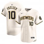 Camiseta Beisbol Hombre Milwaukee Brewers Sal Frelick Primera Limited Crema