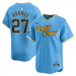 Camiseta Beisbol Hombre Milwaukee Brewers Willy Adames City Connect Limited Azul