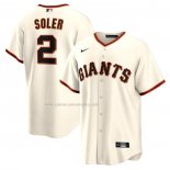 Camiseta Beisbol Hombre San Francisco Giants Jorge Soler Primera Replica Crema