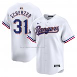 Camiseta Beisbol Hombre Texas Rangers Max Scherzer 2024 Oro Collection Limited Blanco