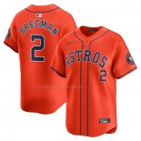 Camiseta Beisbol Hombre Houston Astros Alex Bregman Alterno Limited Naranja