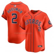 Camiseta Beisbol Hombre Houston Astros Alex Bregman Alterno Limited Naranja