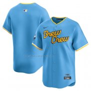 Camiseta Beisbol Hombre Milwaukee Brewers City Connect Limited Azul