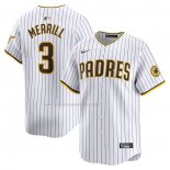 Camiseta Beisbol Hombre San Diego Padres Jackson Merrill Primera Limited Blanco