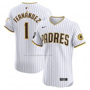 Camiseta Beisbol Hombre San Diego Padres Tony Fernandez Primera Elite Blanco