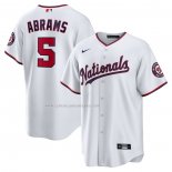 Camiseta Beisbol Hombre Washington Nationals C.J. Abrams Primera Replica Blanco