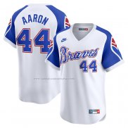 Camiseta Beisbol Hombre Atlanta Braves Hank Aaron Throwback Cooperstown Limited Blanco