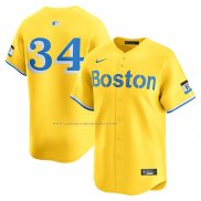 Camiseta Beisbol Hombre Boston Red Sox David Ortiz City Connect Retired Oro