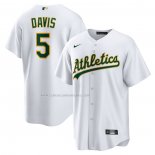 Camiseta Beisbol Hombre Oakland Athletics JD Davis Primera Replica Blanco