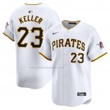 Camiseta Beisbol Hombre Pittsburgh Pirates Mitch Keller Primera Limited Blanco