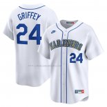 Camiseta Beisbol Hombre Seattle Mariners Ken Griffey Jr. Throwback Cooperstown Limited Blanco