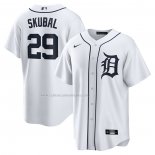 Camiseta Beisbol Hombre Detroit Tigers Tarik Skubal Primera Replica Blanco