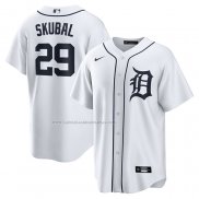 Camiseta Beisbol Hombre Detroit Tigers Tarik Skubal Primera Replica Blanco