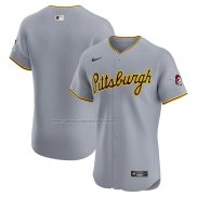 Camiseta Beisbol Hombre Pittsburgh Pirates Road Vapor Premier Elite Gris