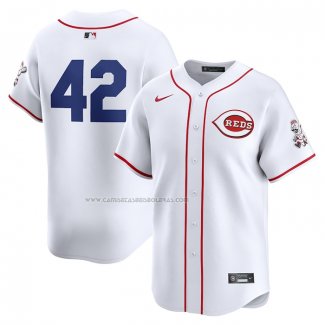 Camiseta Beisbol Hombre Cincinnati Reds 2024 Jackie Robinson Day Primera Limited Blanco