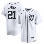 Camiseta Beisbol Hombre Detroit Tigers Mark Canha Primera Limited Blanco