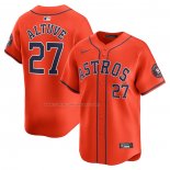 Camiseta Beisbol Hombre Houston Astros Jose Altuve Alterno Limited Naranja
