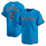 Camiseta Beisbol Hombre Miami Marlins Jazz Chisholm Jr. Alterno Limited Azul