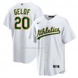 Camiseta Beisbol Hombre Oakland Athletics Zack Gelof Primera Replica Blanco